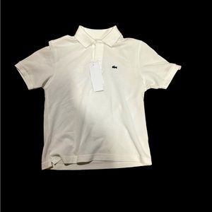 Lacoste White Kid Size 10 Polo